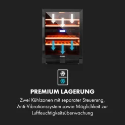 Vinovilla 43 Built-In Duo Onyx Weinkühlschrank 129l 43 Fl. 2 Zonen 5 Vinovilla 43 Built-In Duo Onyx Weinkühlschrank 129l 43 Fl. 2 Zonen -Klarstein Verkaufs 10034155 de 0006 logo