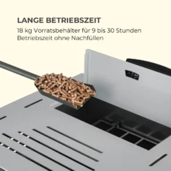 Energiewende Pelletofen 5/10 KW 5 Stufen Timer 18kg 250m³ Fernbedienung Grau -Klarstein Verkaufs 10034181 de 0006 logo