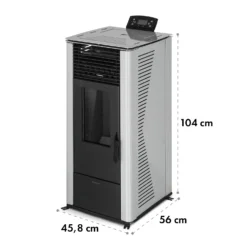 Energiewende Pelletofen 5/10 KW 5 Stufen Timer 18kg 250m³ Fernbedienung Grau -Klarstein Verkaufs 10034181 yy 0009 logo