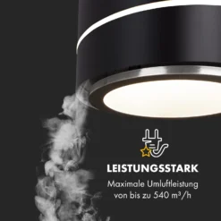 Tron Ambience Inselabzugshaube Ø38cm Umluft 540m³/h LED Schwarz 2 Tron Ambience Inselabzugshaube Ø38cm Umluft 540m³/h LED Schwarz -Klarstein Verkaufs 10034213 de 0003 logo