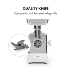 Kraftprotz Elektrischer Fleischwolf 700 W Kupfermotor Edelstahl -Klarstein Verkaufs 10034215 yy 0004 logo Klarstein Kraftprotz elektrischer Fleischwolf weiss