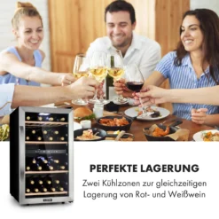 Vinamour 45 DuoWeinkühlschrank 2 Zonen 118 Ltr / 45 Fl 5-18 °C -Klarstein Verkaufs 10034216 de 0004 logo