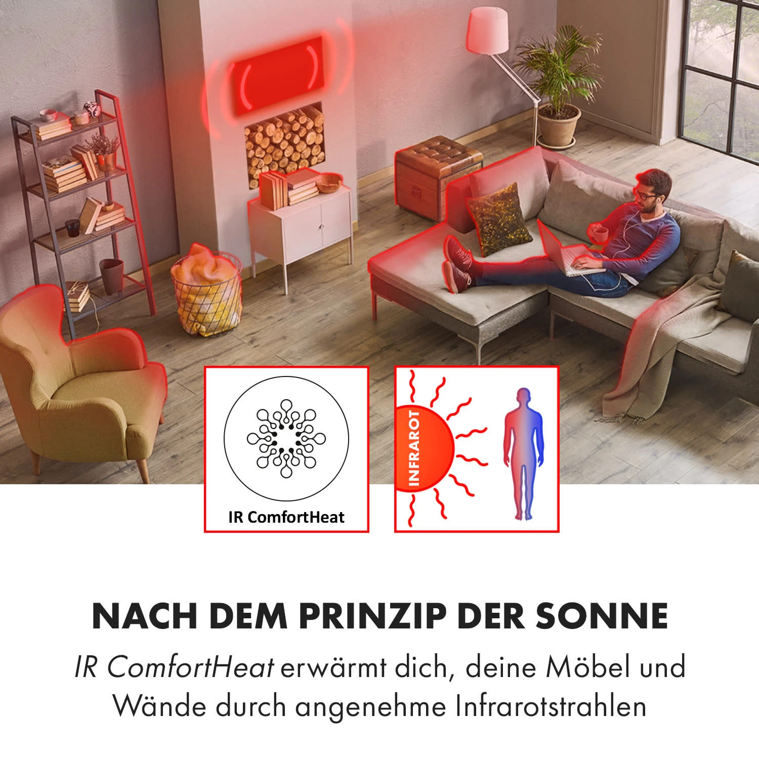 Crystal Wall Infrarotheizung 100x60cm 600W Wochentimer IP54 weiß Crystal Wall Infrarotheizung 100x60cm 600W Wochentimer IP54 Weiß -Klarstein Verkaufs 10034223 de 0002 logo