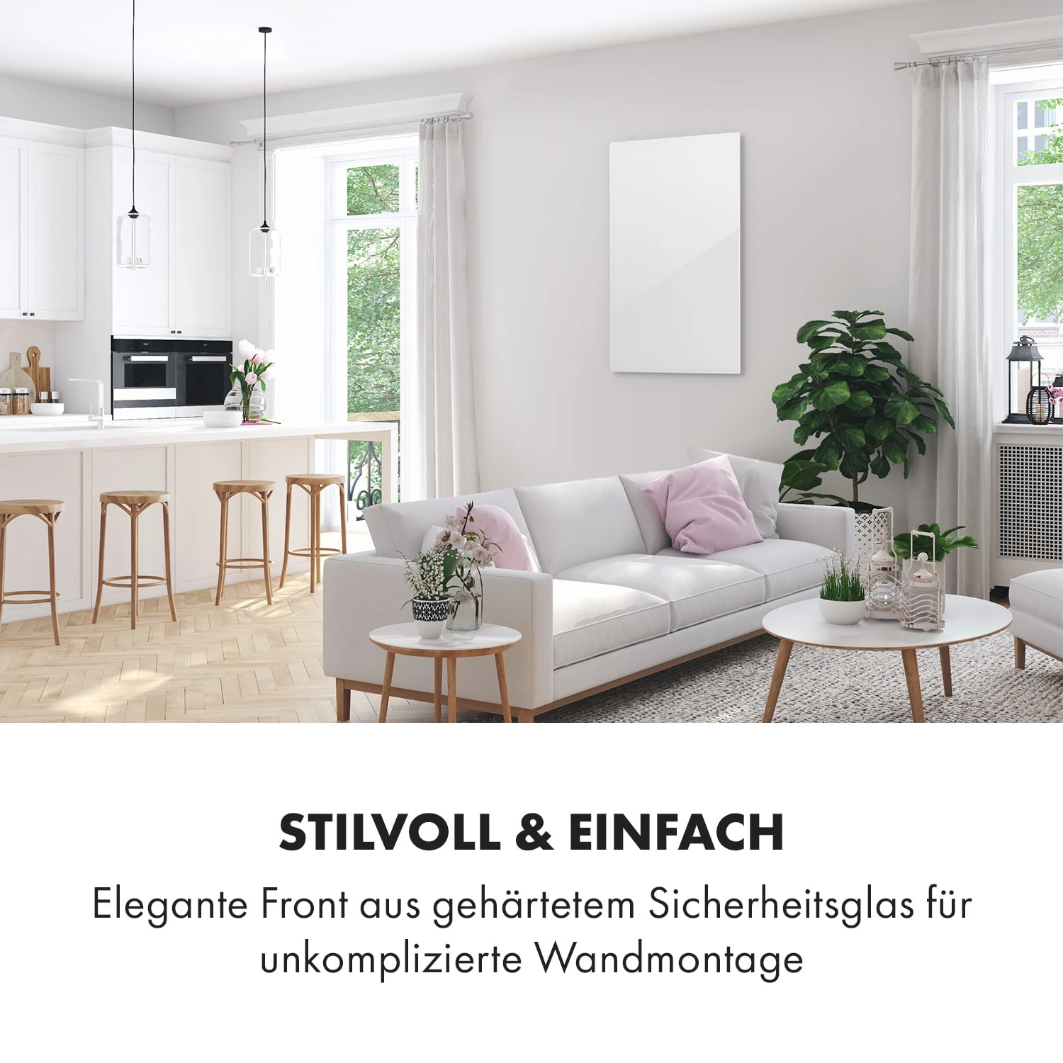 Crystal Wall Infrarotheizung 100x60cm 600W Wochentimer IP54 weiß Crystal Wall Infrarotheizung 100x60cm 600W Wochentimer IP54 Weiß -Klarstein Verkaufs 10034223 de 0003 logo