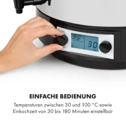 KonfiStar 40 Digital Einkocher Getränkespender 2500W 40L 100°C 180min -Klarstein Verkaufs 10034239 de 0004 logo