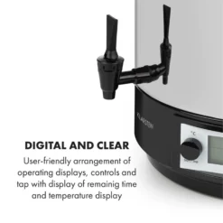 KonfiStar 60 Digital Einkocher Getränkespender 2500W 60L 100°C 180min -Klarstein Verkaufs 10034241 yy 0006 logo Digital Food Preserver 60L