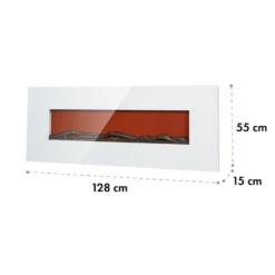 Lausanne Long Elektrischer Kamin 1600W 2 Heizstufen 128 Cm 6 Lausanne Long Elektrischer Kamin 1600W 2 Heizstufen 128 Cm -Klarstein Verkaufs 10034250 yy 0007 logo Klarstein Lausanne Long Elektrischer Kamin weiss