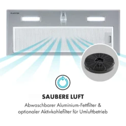 Simplica Dunstabzugshaube Einbau 70cm Abluft: 400 M³/h LED Edelstahl -Klarstein Verkaufs 10034256 de 0006 logo