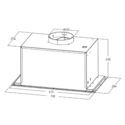Simplica Dunstabzugshaube Einbau 70cm Abluft: 400 M³/h LED Edelstahl -Klarstein Verkaufs 10034256 yy 0009 logo Klarstein Simplica Dunstabzugshaube 70cm Edelstahl