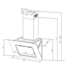 Sofia 60 Dunstabzugshaube Kopffrei 300 M³/h Touch-Control Glasfront -Klarstein Verkaufs 10034259 yy 0010 logo Klarstein Sofia 60 Dunstabzugshaube 60cm weiss