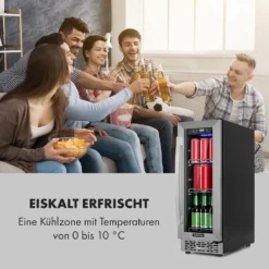 Beerlager 56 Getränkekühlschrank 56l 20 Fl. Glastür Touch-Bedienfeld Edelstah -Klarstein Verkaufs 10034269 de 0003 logo