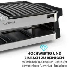 Sirloin Raclette 1500W Aluminium / Stein 8 Personen Kontroll-LED 2 Sirloin Raclette 1500W Aluminium / Stein 8 Personen Kontroll-LED -Klarstein Verkaufs 10034275 de 0003 logo