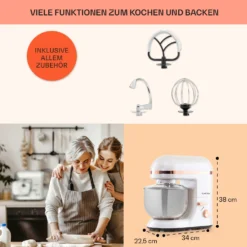 Bella Elegance Küchenmaschine 2000W/2,7PS/5,2 Ltr Edelstahl BPA-frei -Klarstein Verkaufs 10034365 de 0005 usp