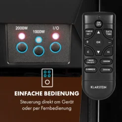 Verbier Elektrischer Kamin Elektrokamin 1000 / 2000 W LED-InstaFire Thermostat Timer Überhitzungsschutz 2 Verbier Elektrischer Kamin Elektrokamin 1000 / 2000 W LED-InstaFire Thermostat Timer Überhitzungsschutz -Klarstein Verkaufs 10034396 de 0003 logo