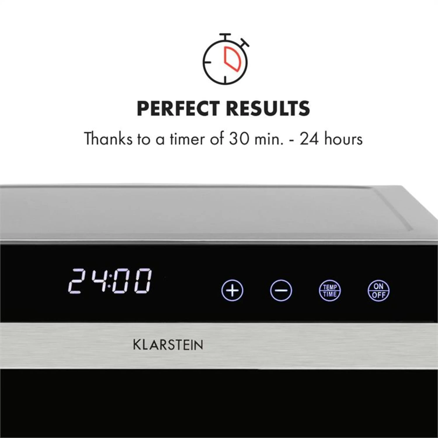 Flavour Dry Dörrautomat Temperatur: 35 - 75 °C digitaler Thermostat Flavour Dry Dörrautomat Temperatur: 35 - 75 °C Digitaler Thermostat -Klarstein Verkaufs 10034423 yy 0006 logo Klarstein Flavour Dry Doerrautomat schwarz