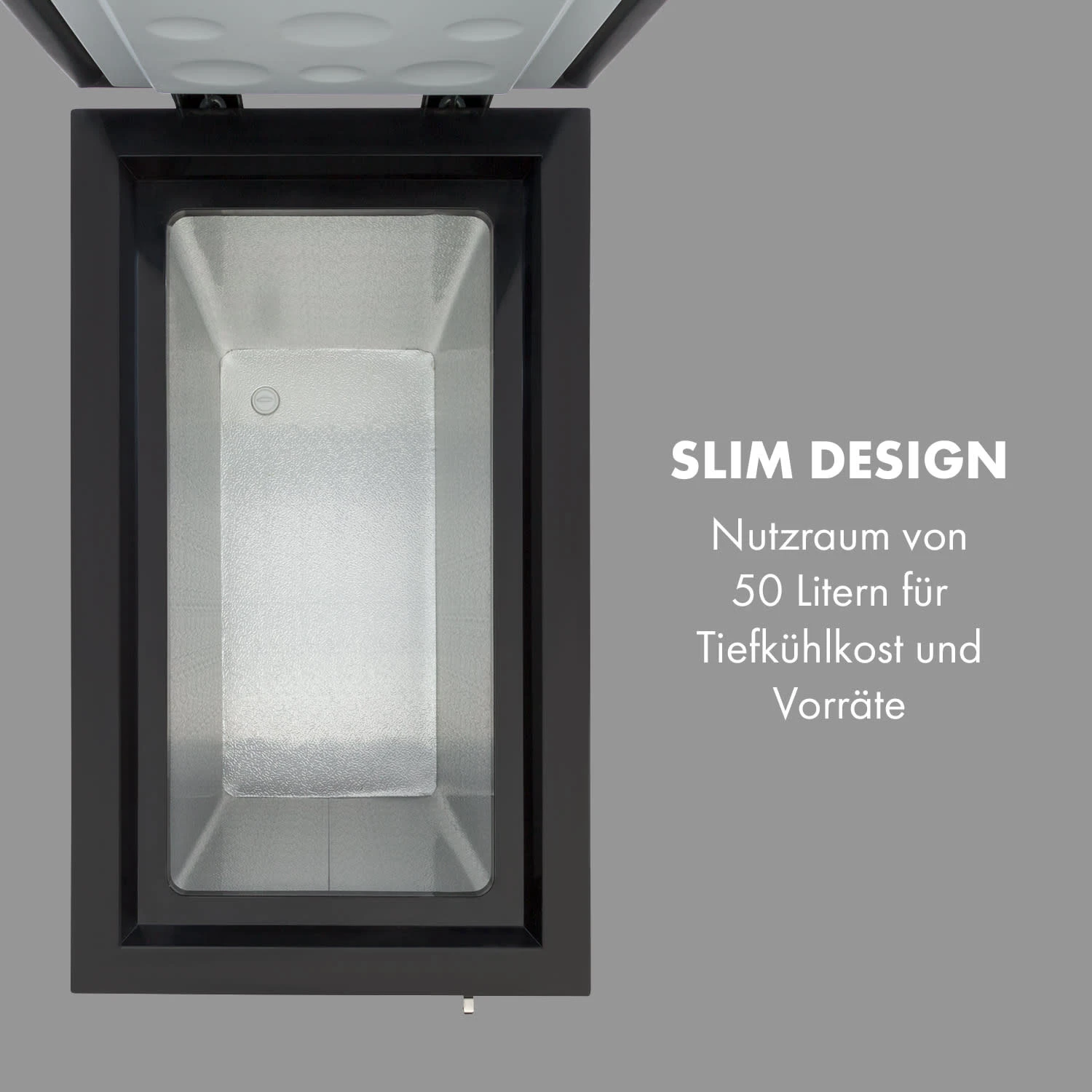 Iceblokk 50 Gefriertruhe freistehend 51 L Korb abschließbar Iceblokk 50 Gefriertruhe Freistehend 51 L Korb Abschließbar -Klarstein Verkaufs 10034436 de 0003 logo