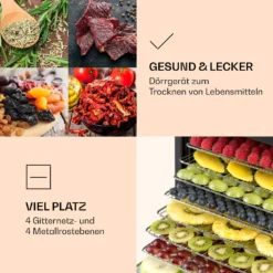 Mega Jerky Dörrautomat 650W 35-80°C LC-Touch-Display Timer 8 Ebenen -Klarstein Verkaufs 10034439 de 0004 logo