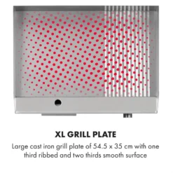 Grillmeile 3000GR Elektrogrill 3000W 54,5x35cm Glatt/geriffelt -Klarstein Verkaufs 10034448 yy 0004 logo Klarstein Grillmeile 3000GR Pro Grill glatt geriffelt