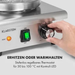 Wurstfabrik 450 Hot Dog Maker 450W 5L 30-100°C Glas Edelstahl -Klarstein Verkaufs 10034450 de 0003 logo