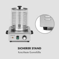 Wurstfabrik 450 Hot Dog Maker 450W 5L 30-100°C Glas Edelstahl -Klarstein Verkaufs 10034450 de 0007 logo