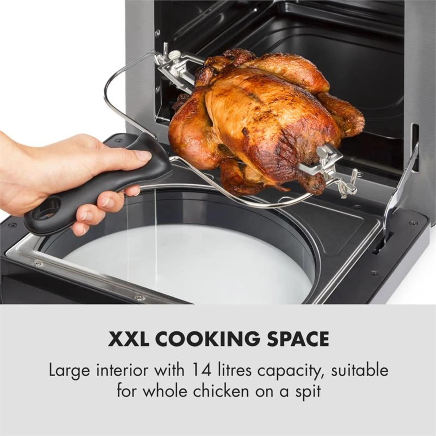 AeroVital easy touch Heißluftfritteuse 1700W 14l Timer 16 Programme metallic / schwarz AeroVital Easy Touch Heißluftfritteuse 1700W 14l Timer 16 Programme Metallic / Schwarz -Klarstein Verkaufs 10034451 yy 0004 logo Klarstein AeroVital easy touch Heissluftfritteuse