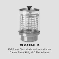 Wurstfabrik 600 Hot Dog Maker 600W 3 Spieße 5L 30-100°C Glas Edelstahl -Klarstein Verkaufs 10034454 de 0004 logo