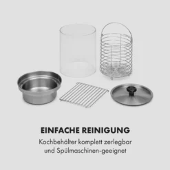 Wurstfabrik 600 Hot Dog Maker 600W 3 Spieße 5L 30-100°C Glas Edelstahl -Klarstein Verkaufs 10034454 de 0009 logo