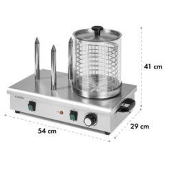 Wurstfabrik 600 Hot Dog Maker 600W 3 Spieße 5L 30-100°C Glas Edelstahl -Klarstein Verkaufs 10034454 yy 0010 logo Klarstein Wurstfabrik Pro 600 Hot Dog Maker 600W