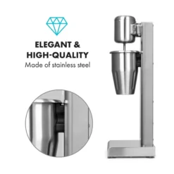 Kraftpaket Milchshake-Mixer Proteinshake 80W Edelstahl Silber -Klarstein Verkaufs 10034456 yy 0007 logo Klarstein Kraftpaket Pro Milchshake Mixer 80W