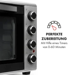 Masterchef 45 Mini-Backofen 45l 2000W 100-230 °C Timer Silber -Klarstein Verkaufs 10034497 de 0005 logo