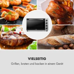 Masterchef 45 Mini-Backofen 45l 2000W 100-230 °C Timer Silber -Klarstein Verkaufs 10034497 de 0007 logo