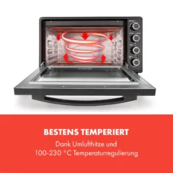 Masterchef 60 Mini-Backofen 60l 2000W 100-230 °C Timer Schwarz -Klarstein Verkaufs 10034498 de 0003 logo
