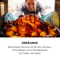 Masterchef 60 Mini-Backofen 60l 2000W 100-230 °C Timer Schwarz -Klarstein Verkaufs 10034498 de 0004 logo