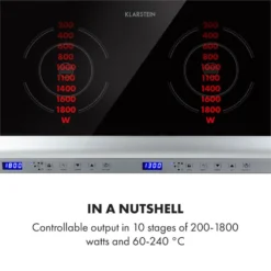 Cucinata Induktionskochfeld 3100W 10 Leistungsstufen 200-1300W -Klarstein Verkaufs 10034503 yy 0004 logo Klarstein Cucinata Induktionskochfeld 3100 W