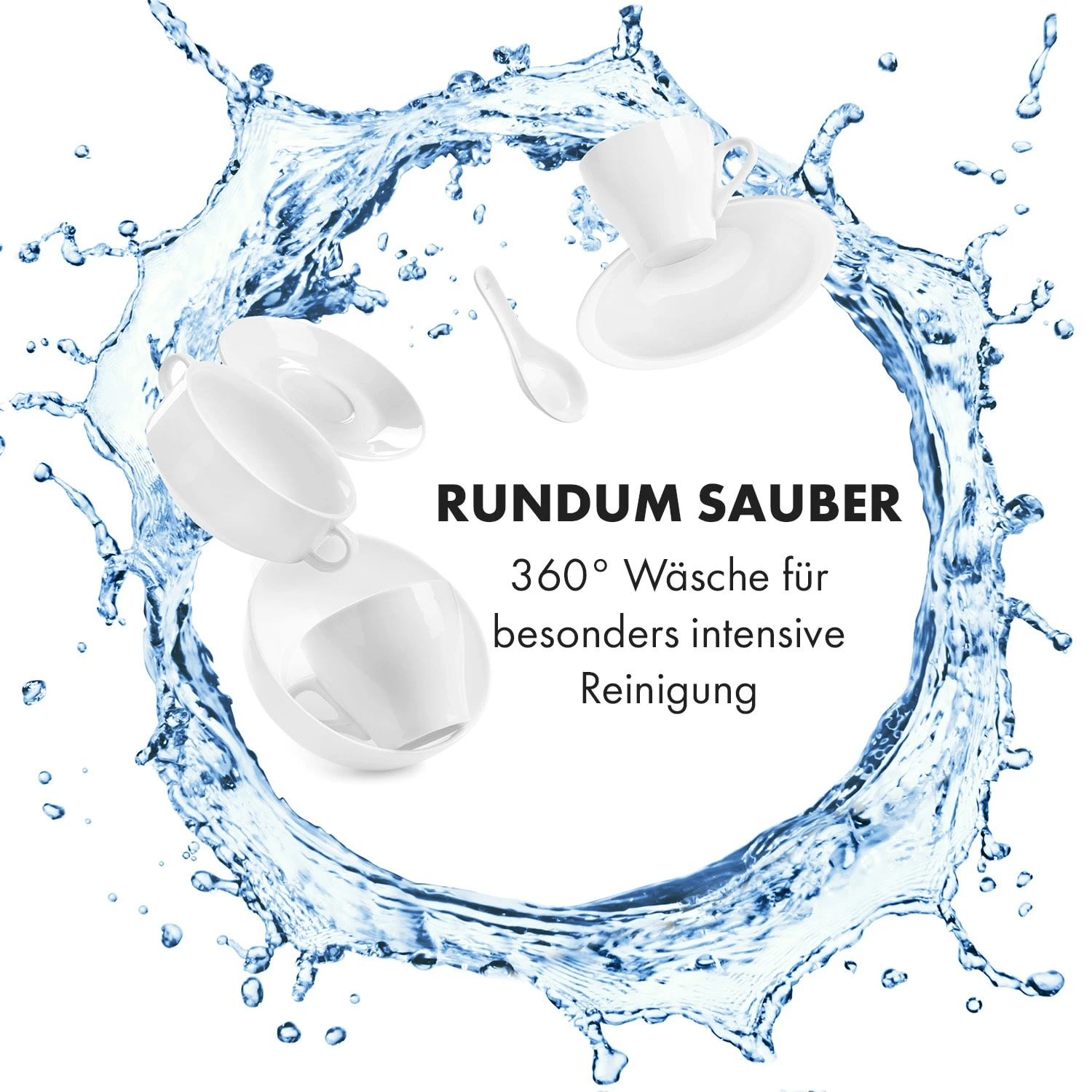 Azuria Geschirrspülmaschine 1380W 6,5L 6 Gedecke schwarze Glasfront Azuria Geschirrspülmaschine 1380W 6,5L 6 Gedecke Schwarze Glasfront -Klarstein Verkaufs 10034510 de 0006 logo