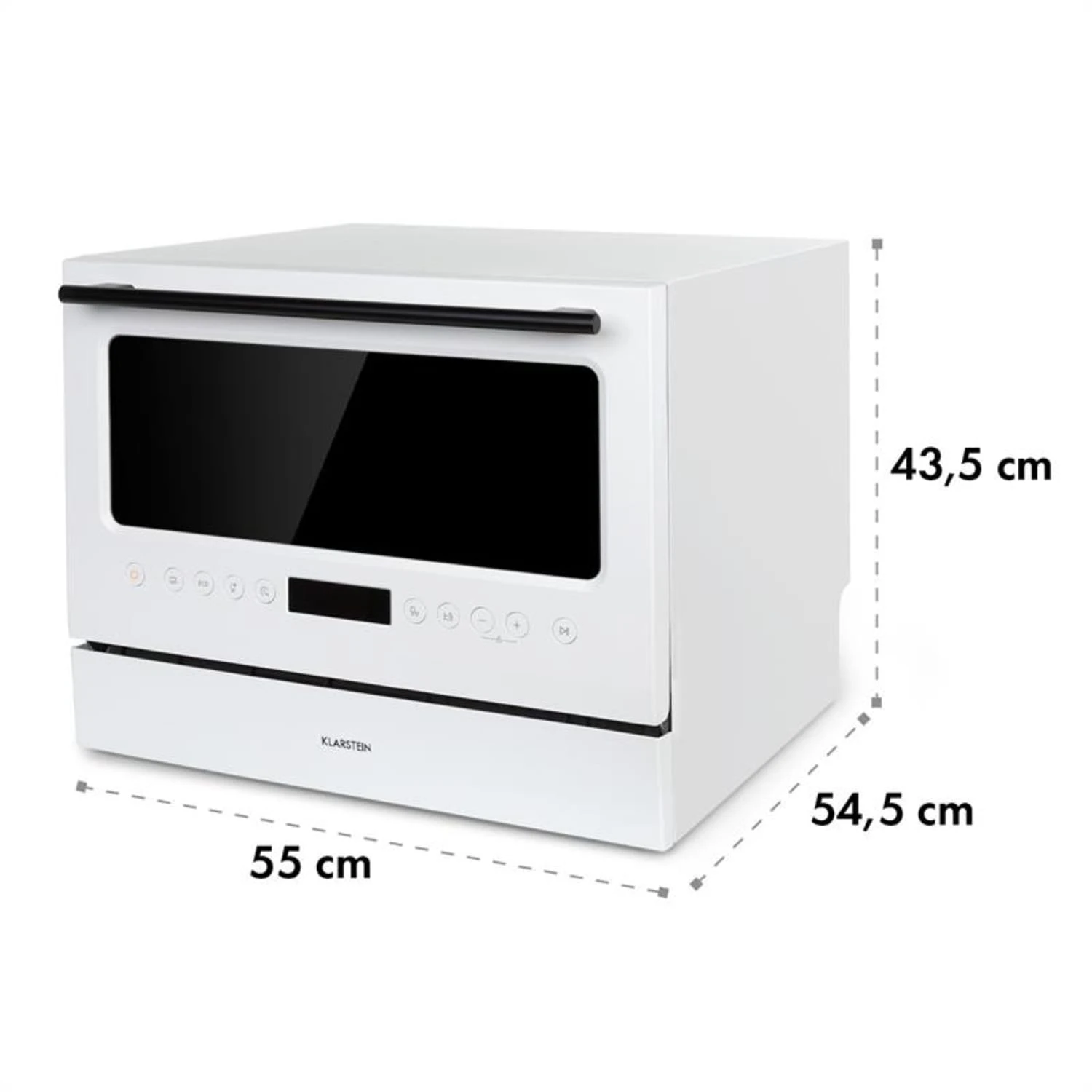 Azuria Geschirrspülmaschine 1380W 6,5L 6 Gedecke schwarze Glasfront Azuria Geschirrspülmaschine 1380W 6,5L 6 Gedecke Schwarze Glasfront -Klarstein Verkaufs 10034510 yy 0011 logo Klarstein Azuria Geschirrspuelmaschine weiss