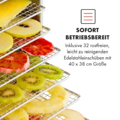 Master Jerky 500 Dörrautomat 3000W 40-90 °C 24h-Timer Edelstahl Silber -Klarstein Verkaufs 10034545 de 0004 logo