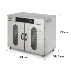 Master Jerky 500 Dörrautomat 3000W 40-90 °C 24h-Timer Edelstahl Silber -Klarstein Verkaufs 10034545 yy 0008 dimensions