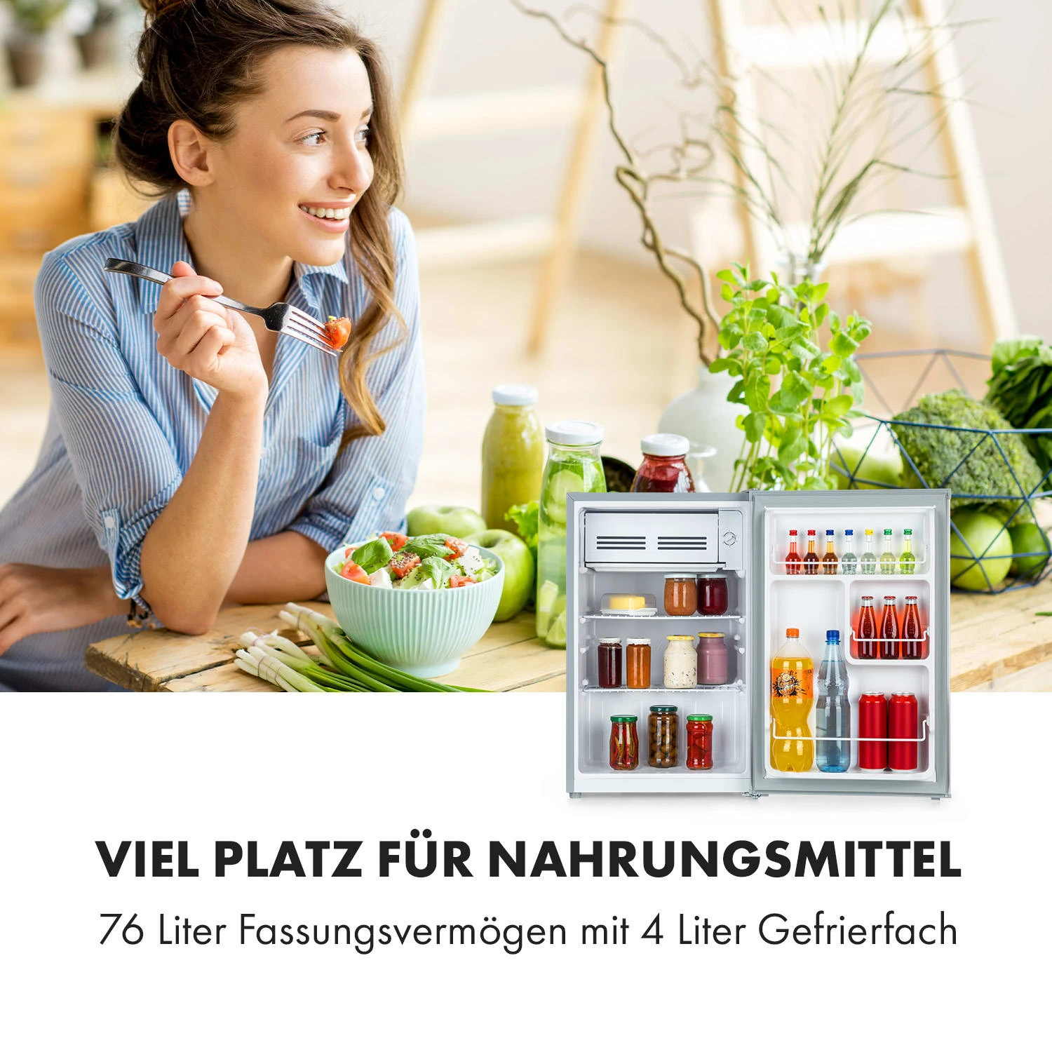 Delaware Kühlschrank 75 Liter 4-Liter-Gefrierfach Kompression Delaware Kühlschrank 75 Liter 4-Liter-Gefrierfach Kompression -Klarstein Verkaufs 10034553 de 0004 logo