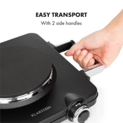 Cookorama Doppelkochplatte 1900-2250 W 150/180 Mm Ø 5 Stufen Schwarz 5 Cookorama Doppelkochplatte 1900-2250 W 150/180 Mm Ø 5 Stufen Schwarz -Klarstein Verkaufs 10034573 yy 0006 logo Klarstein Cookorama Doppelkochplatte schwarz