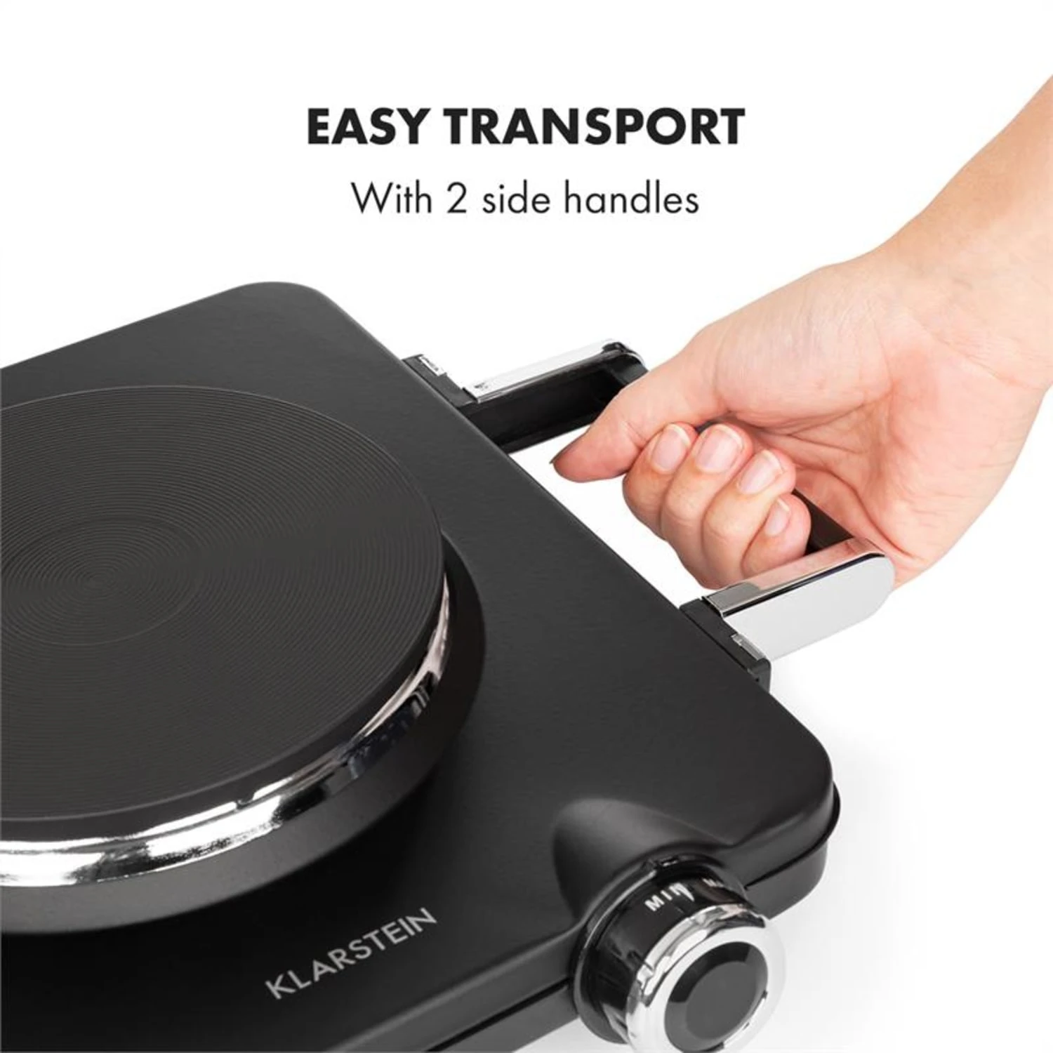 Cookorama Doppelkochplatte 1900-2250 W 150/180 mm Ø 5 Stufen schwarz Cookorama Doppelkochplatte 1900-2250 W 150/180 Mm Ø 5 Stufen Schwarz -Klarstein Verkaufs 10034573 yy 0006 logo Klarstein Cookorama Doppelkochplatte schwarz