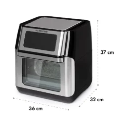 AeroVital Fry Heißluftfritteuse 1500W 10l Timer 9 Programme 8 AeroVital Fry Heißluftfritteuse 1500W 10l Timer 9 Programme -Klarstein Verkaufs 10034575 yy 0011 dimensions