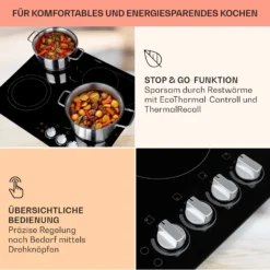 EasyCook Keramikkochfeld 6100W Drehregler Schwarz 3 EasyCook Keramikkochfeld 6100W Drehregler Schwarz -Klarstein Verkaufs 10034604 de 0004 usp