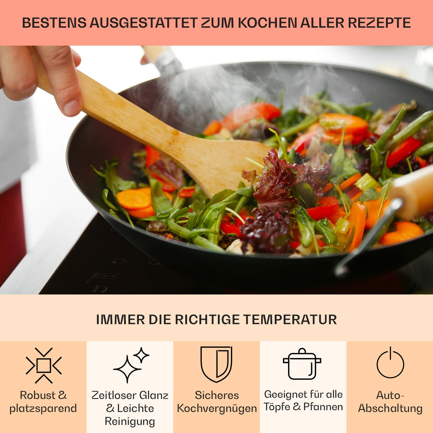EasyCook Keramikkochfeld 6100W Drehregler schwarz EasyCook Keramikkochfeld 6100W Drehregler Schwarz -Klarstein Verkaufs 10034604 de 0005 usp