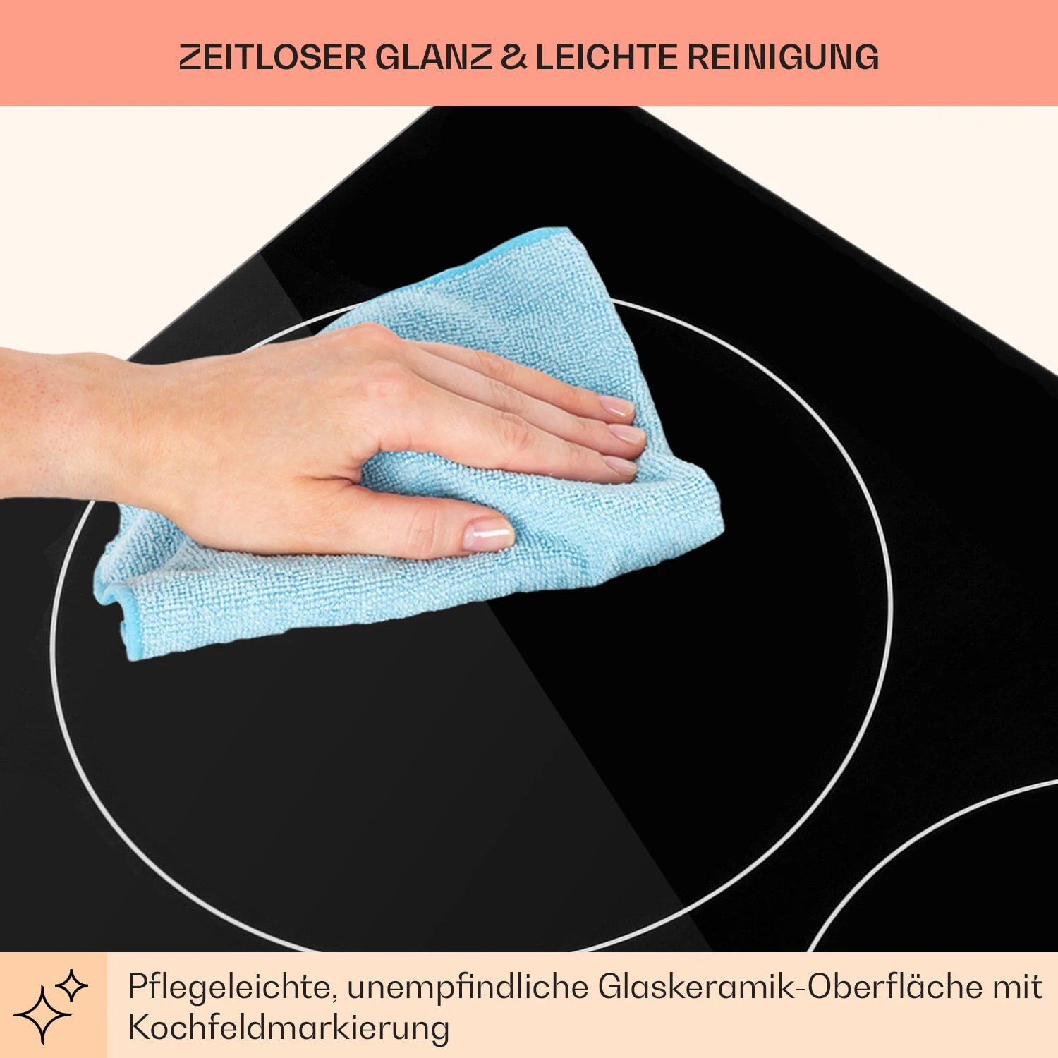 EasyCook Keramikkochfeld 6100W Drehregler schwarz EasyCook Keramikkochfeld 6100W Drehregler Schwarz -Klarstein Verkaufs 10034604 de 0008 usp