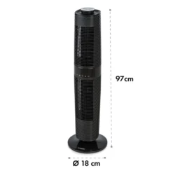 Twister Turmventilator 45 W | 343 M³/h Oszillation Touch Fernbedienung 7 Twister Turmventilator 45 W | 343 M³/h Oszillation Touch Fernbedienung -Klarstein Verkaufs 10034669 yy 0008 logo Klarstein Twister Turmventilator schwarz reedit