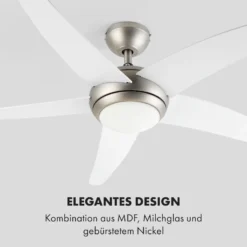 Bolero 2-in-1-Deckenventilator 134cm Leuchte 55W Fernbedienung Weiß -Klarstein Verkaufs 10034683 de 0006 logo