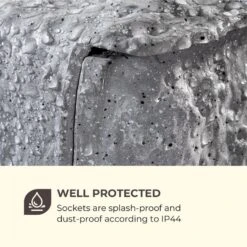 Power Rock Twilight 5 4-fach-Gartensteckdose IP44 Dämmerlichtsensor 5m -Klarstein Verkaufs 10034693 yy 0006 logo Waldbeck Power Rock Twilight Gartensteckdose