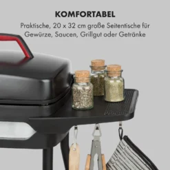 Gatsby Elektrogrill 2000W Antihaft-Grillfläche Seitentische Schwarz -Klarstein Verkaufs 10034706 de 0003 logo