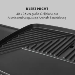 Gatsby Elektrogrill 2000W Antihaft-Grillfläche Seitentische Schwarz -Klarstein Verkaufs 10034706 de 0004 logo